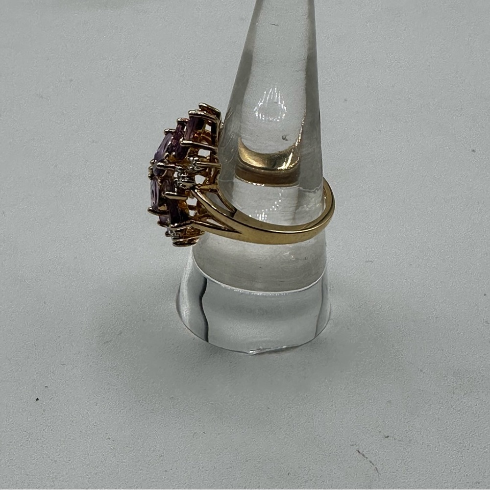 Amethyst Cocktail Statement Ring Size 7 Nwot - image 4